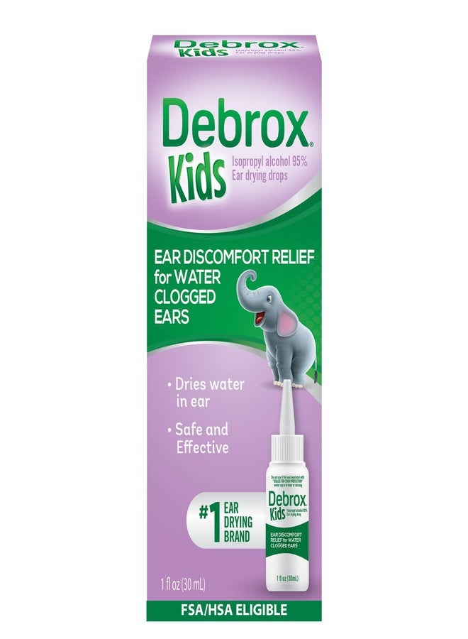 Debrox Kids Drying Drops, Kids Ear Drops for Clogged Ears, Ear Discomfort Relief for Water Activities, 1oz Bottle - Image 1